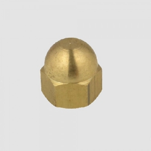 3/16 BSW BRASS DOME NUT NI-PLATED .312AF
