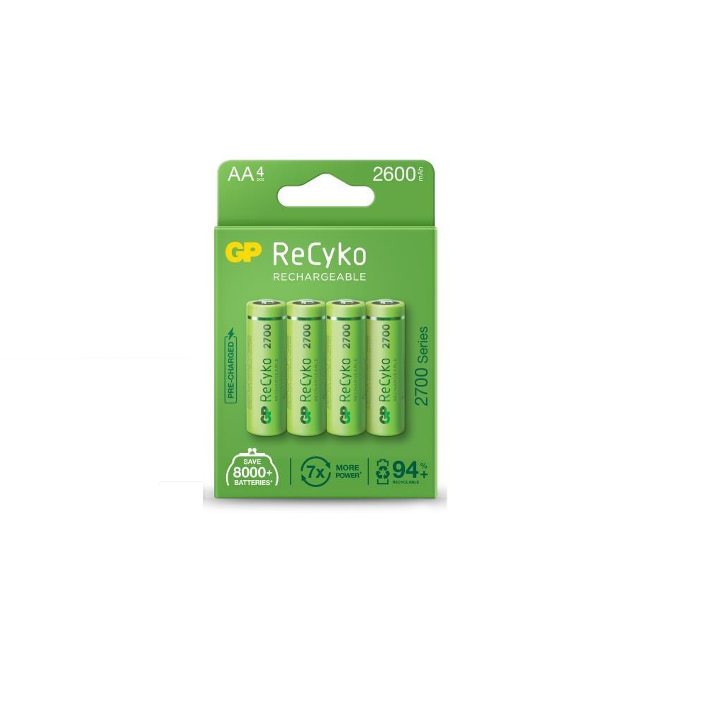 1000MAH 1.2V NIMH AA RECHARGEABLE BATTERY 4PACK