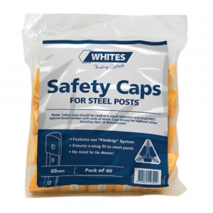 WHITES STAR PICKET YELLOW SAFETY CAP - PACK OF 40