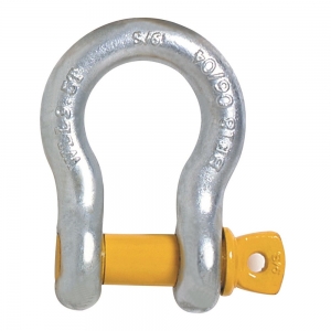 M19 GOLD/YELLOW (22MM PIN) BOW SHACKLE GR1S1 WLL4.7T