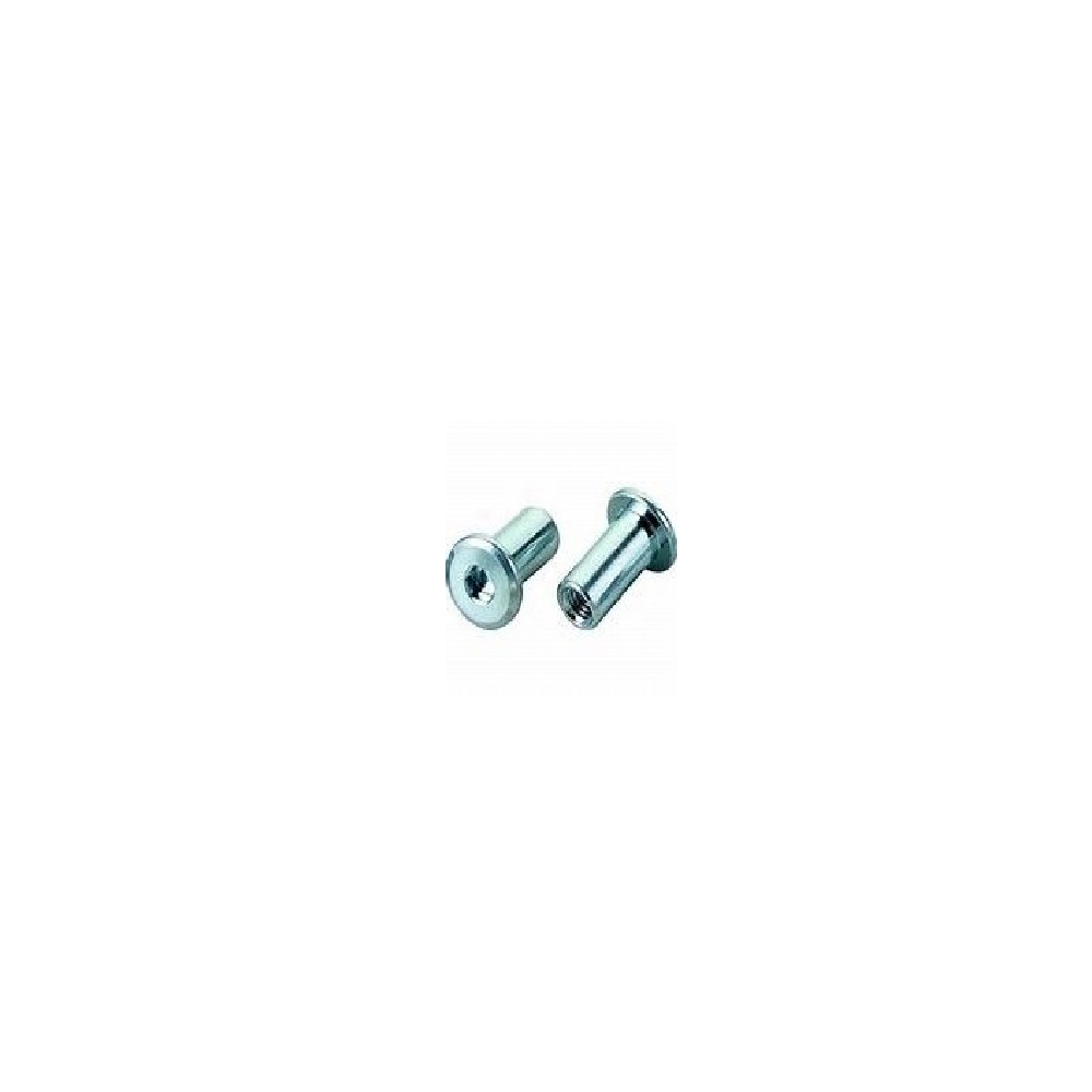 RWFA M6 FURNITURE CONNECTOR NUTS F/T NICKEL PLATE