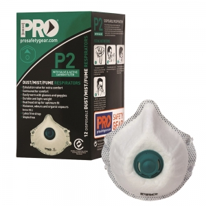 P2 RESPIRATOR DUST MASK - WITH VALVE & CARBON FIL