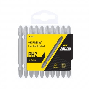 SHEFFIELD PH2 x 75mm DOUBLE ENDED DRIVER BIT (10 PACK)
