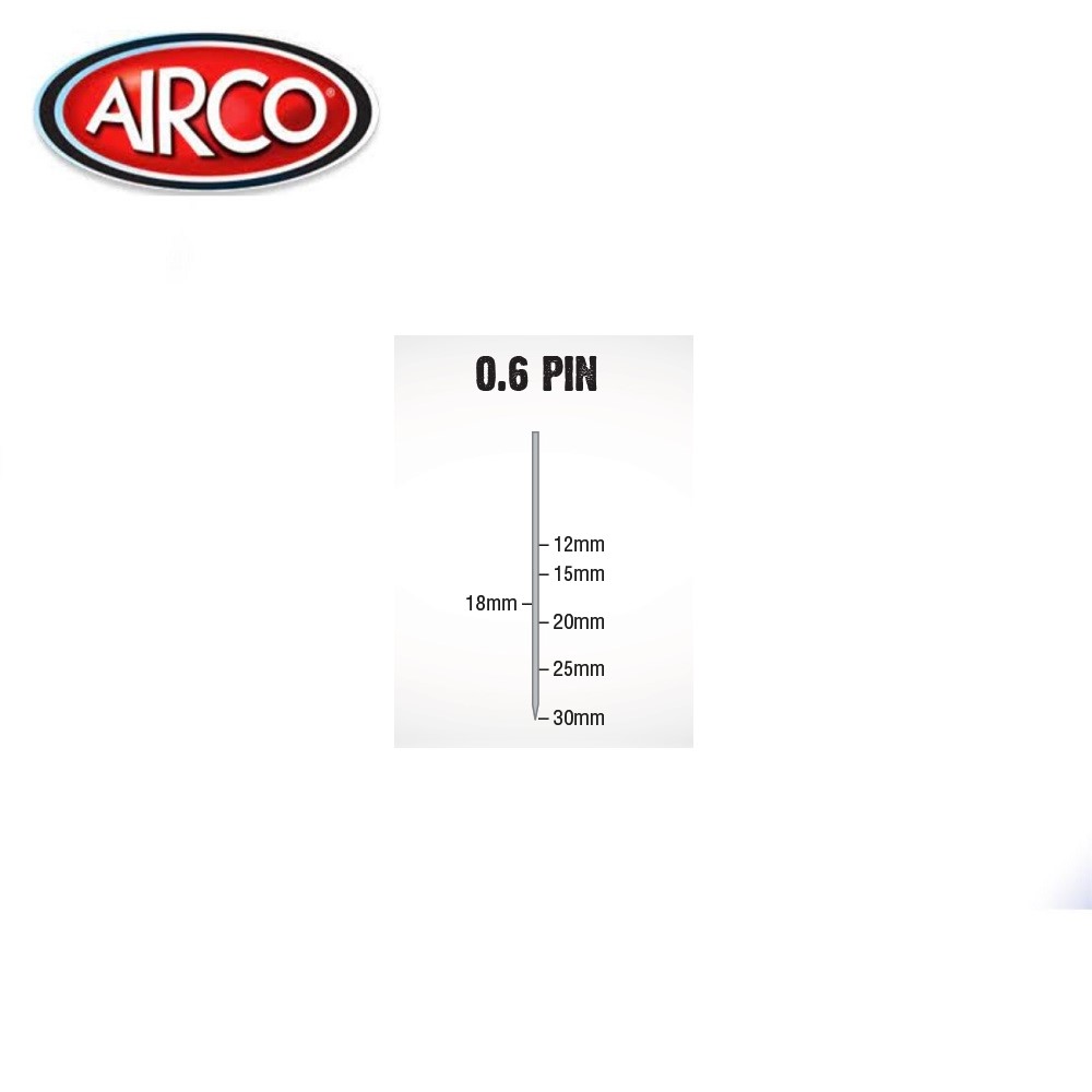 AIRCO 18 X 0.60 HEADLESS PINS (10,000 BOX)