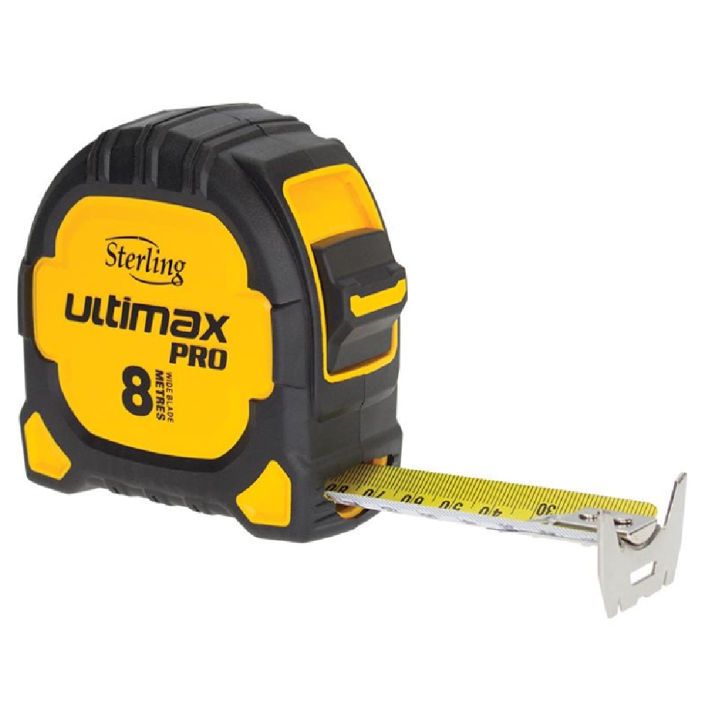 STERLING 8MTR x 25mm ULTIMAX PRO TAPE MEASURE